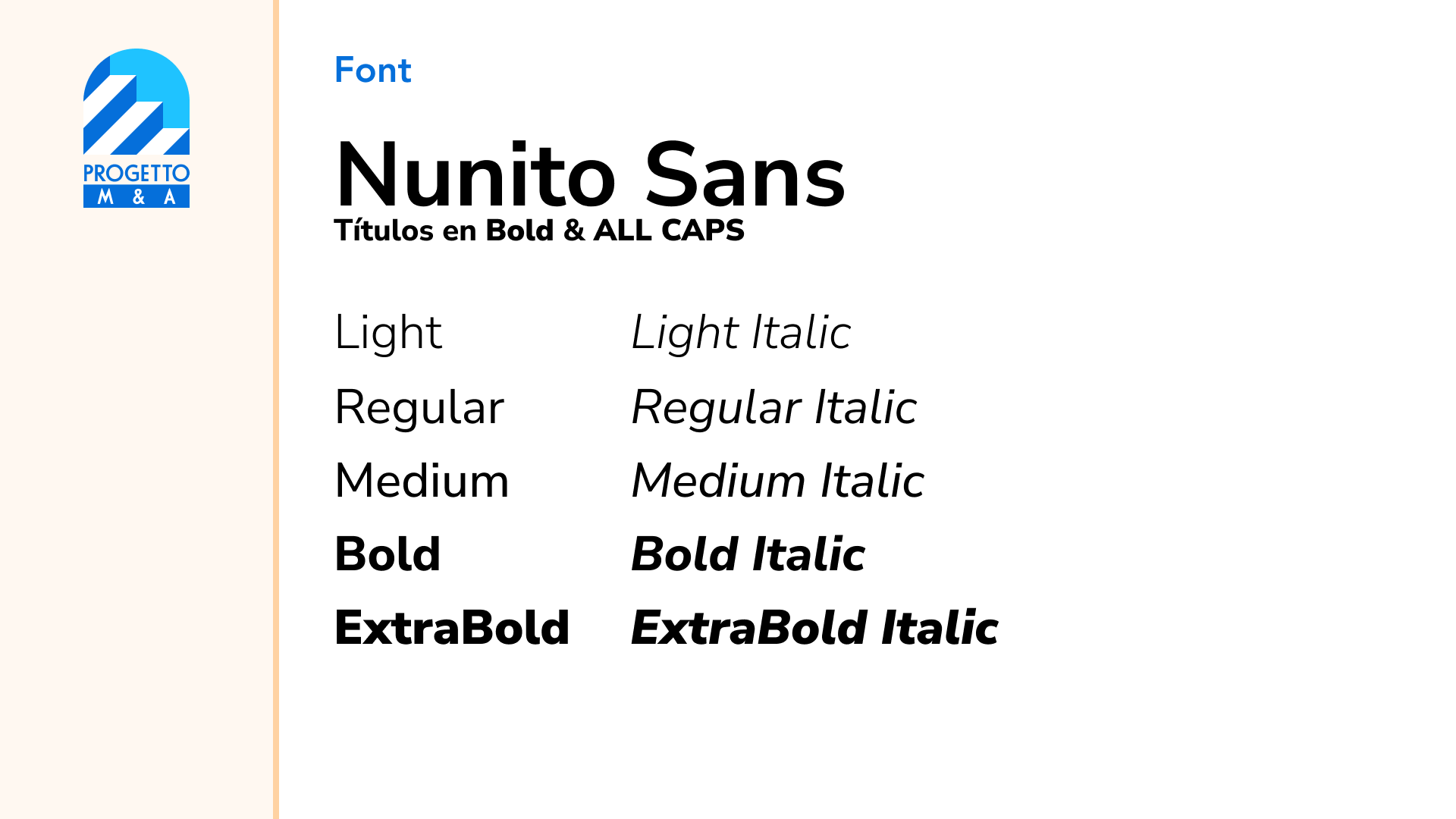 Typography: Nunito Sans
