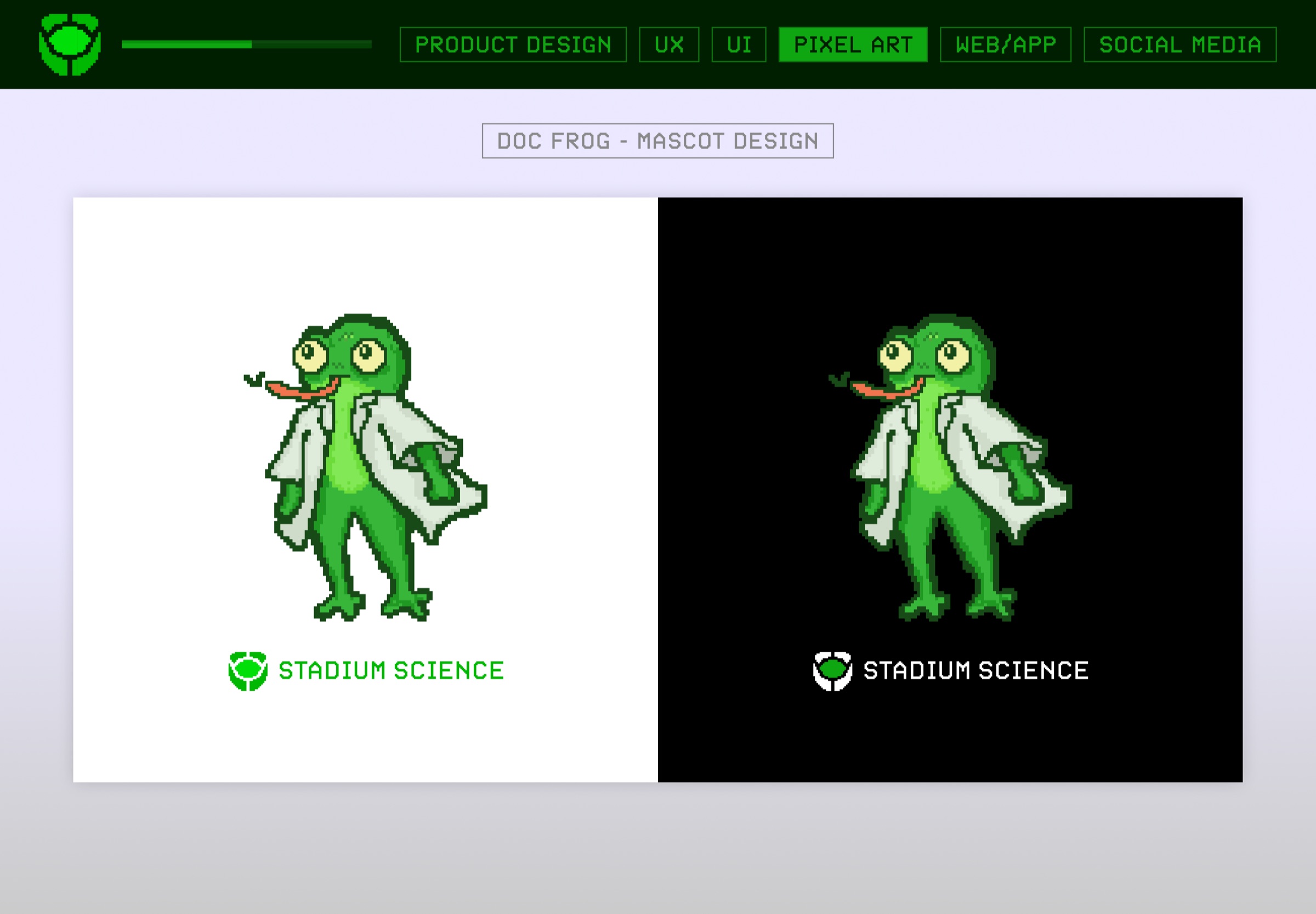 Pixel art mascot