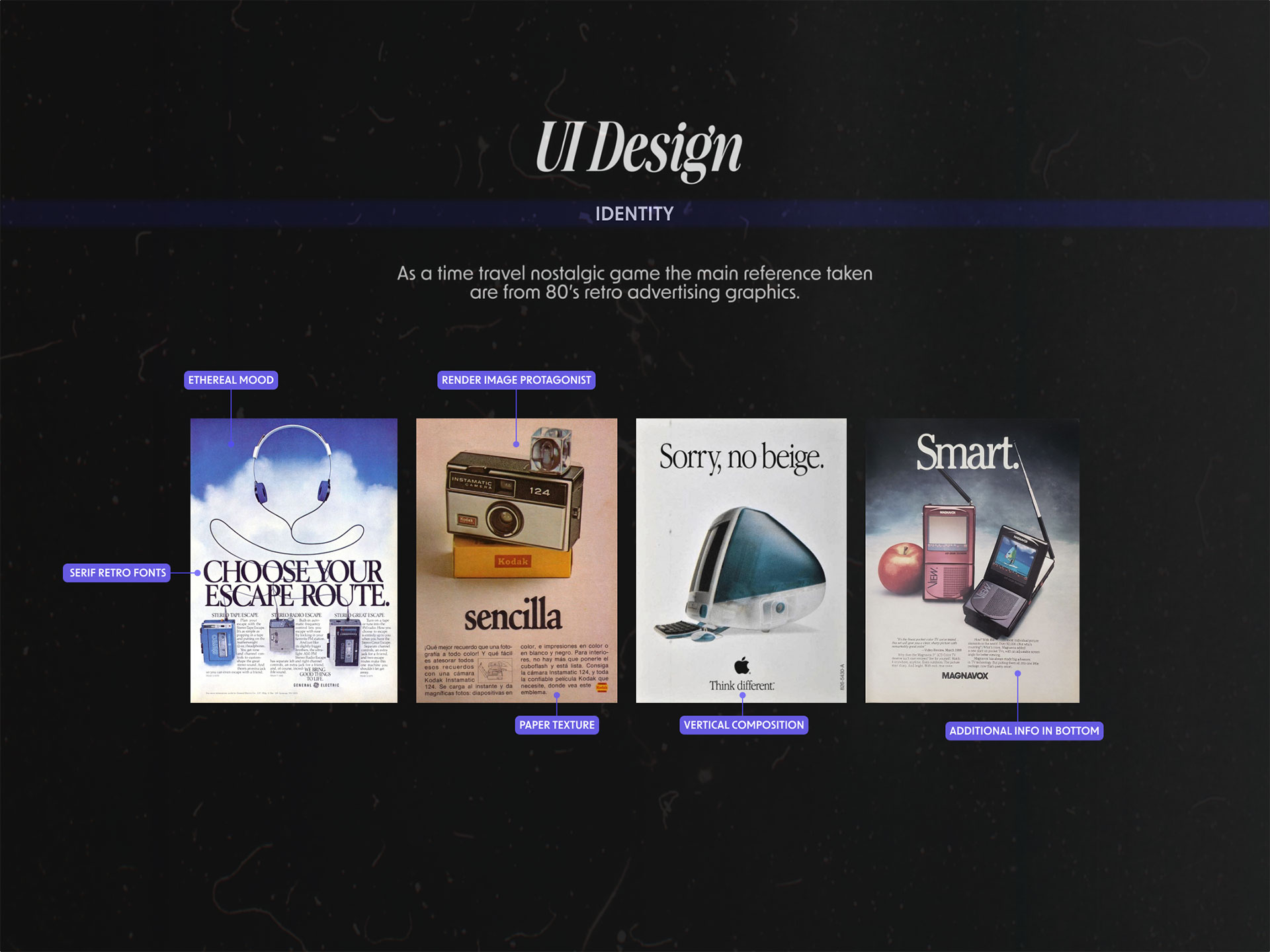 UI design: retro advertising references