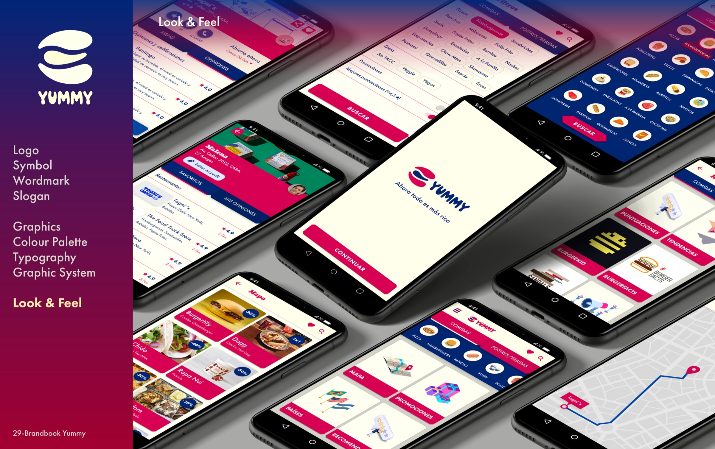 App screens